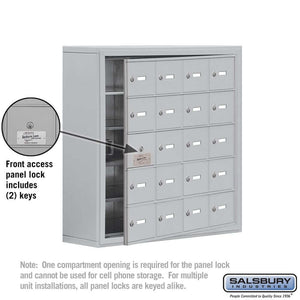 Salsbury Industries Heavy Duty Aluminum Locker — 5 Tier, 4 Wide [20 A Doors] YourLockerStore