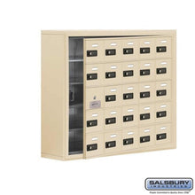 Load image into Gallery viewer, Metal Cell Phone Lockers: Heavy Duty Aluminum Locker - 5 Tier, 5 Wide [25 A Doors] - Sandstone - Salsbury Industries