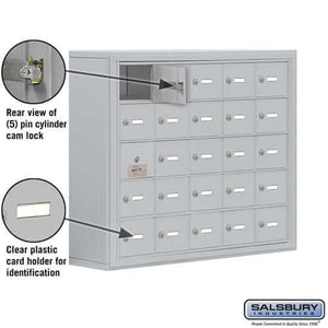 Salsbury Industries Heavy Duty Aluminum Locker — 5 Tier, 5 Wide [25 A Doors] YourLockerStore