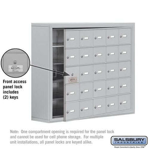 Salsbury Industries Heavy Duty Aluminum Locker — 5 Tier, 5 Wide [25 A Doors] YourLockerStore