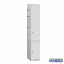 Load image into Gallery viewer, Plastic Lockers: High Grade ABS Plastic Locker - 3 Tier, 1 Wide - Gray - Salsbury Industries