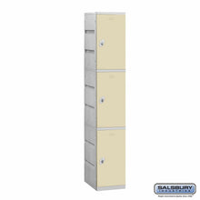 Load image into Gallery viewer, Plastic Lockers: High Grade ABS Plastic Locker - 3 Tier, 1 Wide - Tan - Salsbury Industries