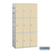 Plastic Lockers: High Grade ABS Plastic Locker - 3 Tier, 3 Wide - Tan - Salsbury Industries