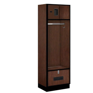 Wood Lockers: Designer Wood Open Access Locker - Mahogany - Salsbury Industries