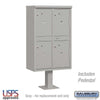 Salsbury Industries Outdoor Parcel Locker with USPS Access — Type II — 4 Compartments 3304GRY-U 820996620316 YourLockerStore