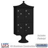 Salsbury Industries Regency Decorative Outdoor Parcel Locker with USPS Access — Type II — 4 Compartments 3304R-BLK-U 820996620637 YourLockerStore