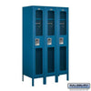 Metal Lockers: See-Through Steel Locker - 1 Tier, 3 Wide - Blue - Salsbury Industries