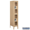 Metal Lockers: See-Through Steel Locker - 2 Tier, 1 Wide - Tan - Salsbury Industries