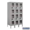 Metal Lockers: See-Through Steel Locker - 2 Tier, 3 Wide - Gray - Salsbury Industries