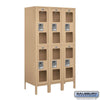 Metal Lockers: See-Through Steel Locker - 2 Tier, 3 Wide - Tan - Salsbury Industries