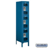 Metal Lockers: See-Through Steel Locker - 3 Tier, 1 Wide - Blue - Salsbury Industries