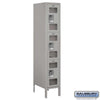 Metal Lockers: See-Through Steel Locker - 3 Tier, 1 Wide - Gray - Salsbury Industries