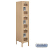 Metal Lockers: See-Through Steel Locker - 3 Tier, 1 Wide - Tan - Salsbury Industries