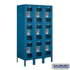 Metal Lockers: See-Through Steel Locker - 3 Tier, 3 Wide - Blue - Salsbury Industries