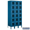 Metal Lockers: See-Through Steel Locker - Box Style - 6 Tier, 3 Wide - Blue - Salsbury Industries