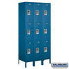 Metal Lockers: Standard Steel Locker - 3 Tier, 3 Wide - Blue - Salsbury Industries