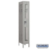Metal Lockers: Vented Steel Locker - 1 Tier, 1 Wide - Gray - Salsbury Industries