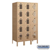 Metal Lockers: Vented Steel Locker - Box Style - 5 Tier, 3 Wide - Tan - Salsbury Industries