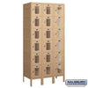 Metal Lockers: Vented Steel Locker - Box Style - 6 Tier, 3 Wide - Tan - Salsbury Industries