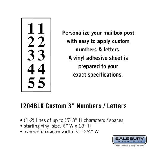 Custom Vynil Numbers / Letters — Deluxe Post