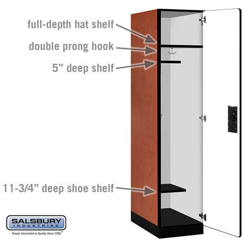 Designer Wood Locker — 1 Tier, 1 Wide