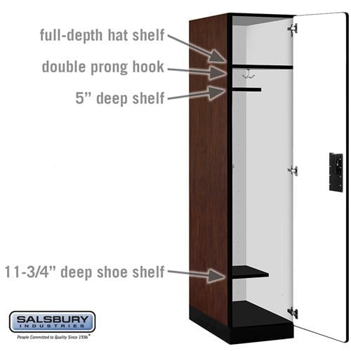 Designer Wood Locker — 1 Tier, 1 Wide