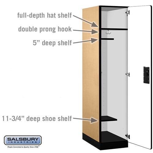 Designer Wood Locker — 1 Tier, 1 Wide