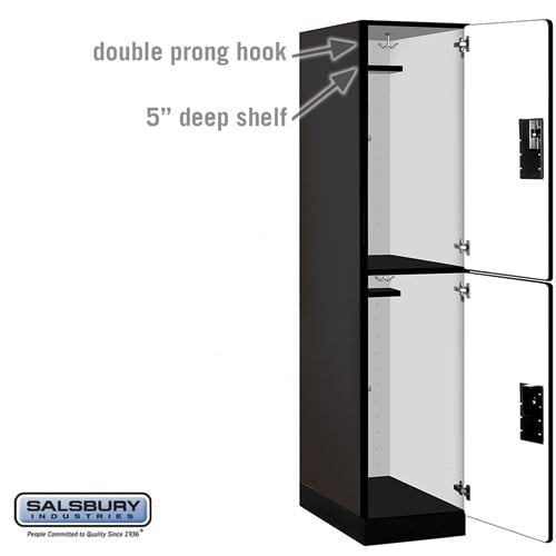 Designer Wood Locker — 2 Tier, 1 Wide
