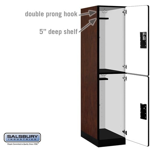 Designer Wood Locker — 2 Tier, 1 Wide
