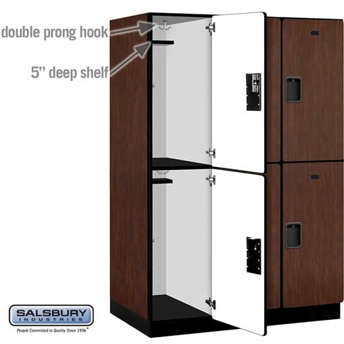 Designer Wood Locker — 2 Tier, 3 Wide