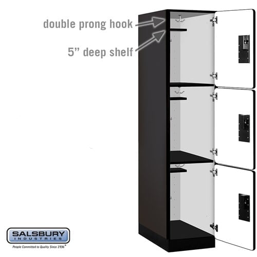 Designer Wood Locker — 3 Tier, 1 Wide