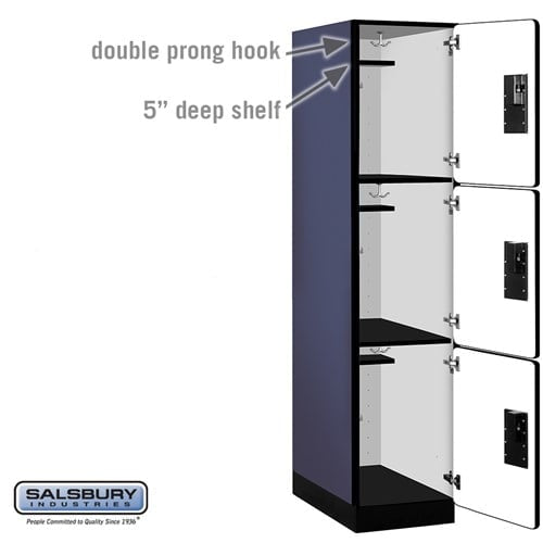Designer Wood Locker — 3 Tier, 1 Wide