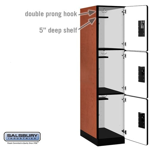 Designer Wood Locker — 3 Tier, 1 Wide