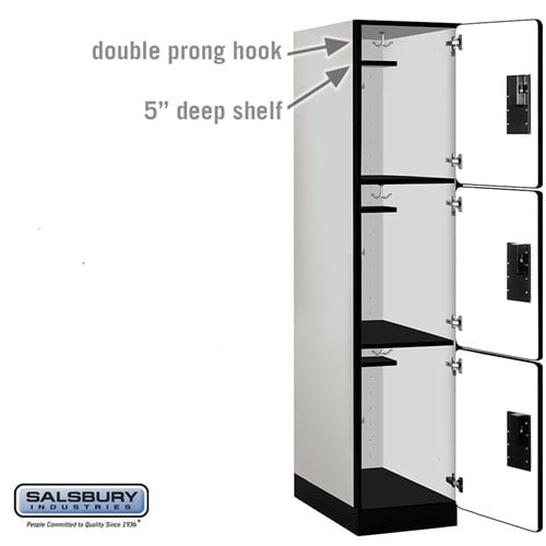 Designer Wood Locker — 3 Tier, 1 Wide