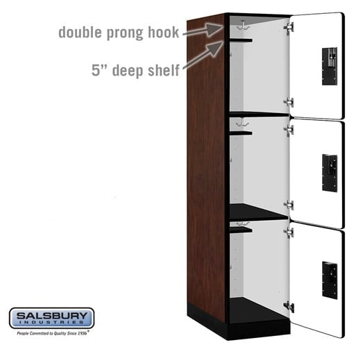 Designer Wood Locker — 3 Tier, 1 Wide