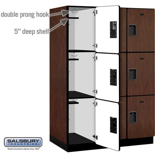 Designer Wood Locker — 3 Tier, 3 Wide