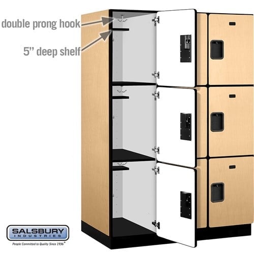 Designer Wood Locker — 3 Tier, 3 Wide