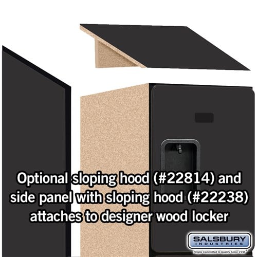 Designer Wood Locker — 4 Tier, 1 Wide