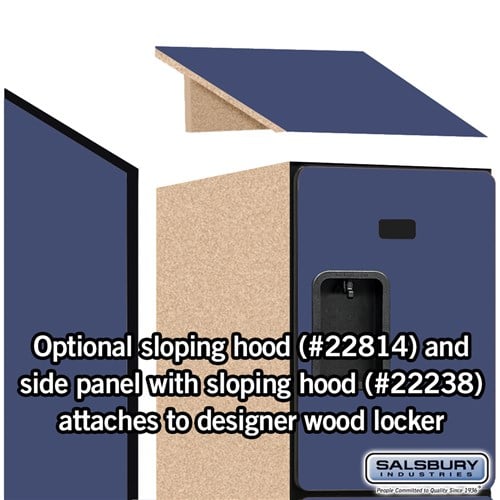 Designer Wood Locker — 4 Tier, 1 Wide