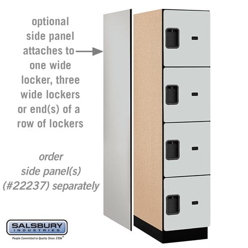Designer Wood Locker — 4 Tier, 1 Wide