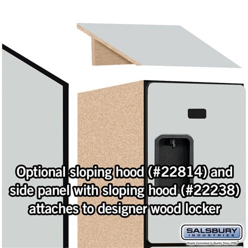 Designer Wood Locker — 4 Tier, 1 Wide