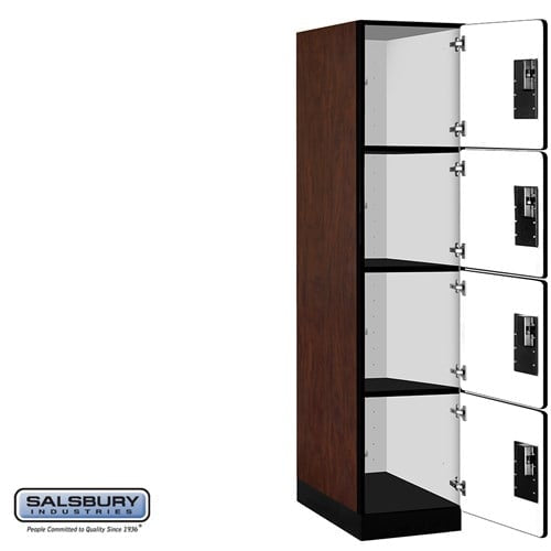 Designer Wood Locker — 4 Tier, 1 Wide