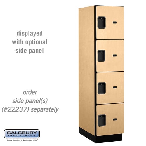Designer Wood Locker — 4 Tier, 1 Wide