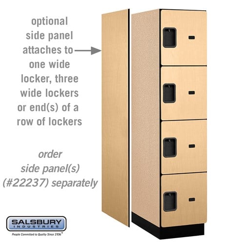 Designer Wood Locker — 4 Tier, 1 Wide