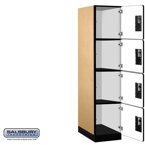 Designer Wood Locker — 4 Tier, 1 Wide