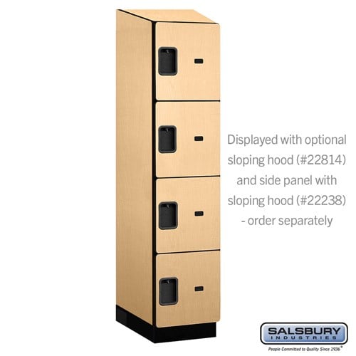 Designer Wood Locker — 4 Tier, 1 Wide