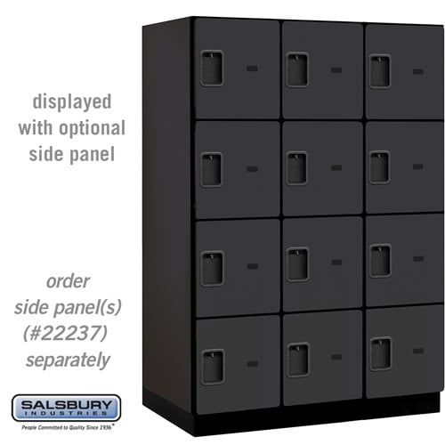 Designer Wood Locker — 4 Tier, 3 Wide