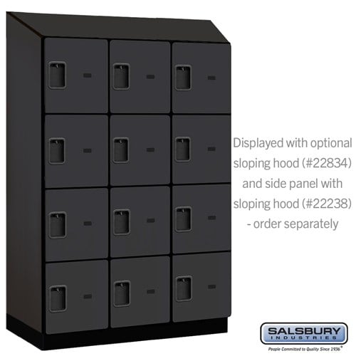 Designer Wood Locker — 4 Tier, 3 Wide