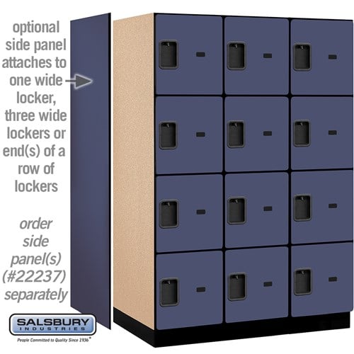 Designer Wood Locker — 4 Tier, 3 Wide