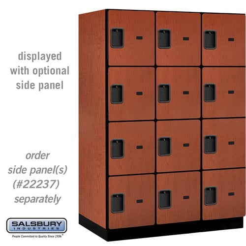 Designer Wood Locker — 4 Tier, 3 Wide